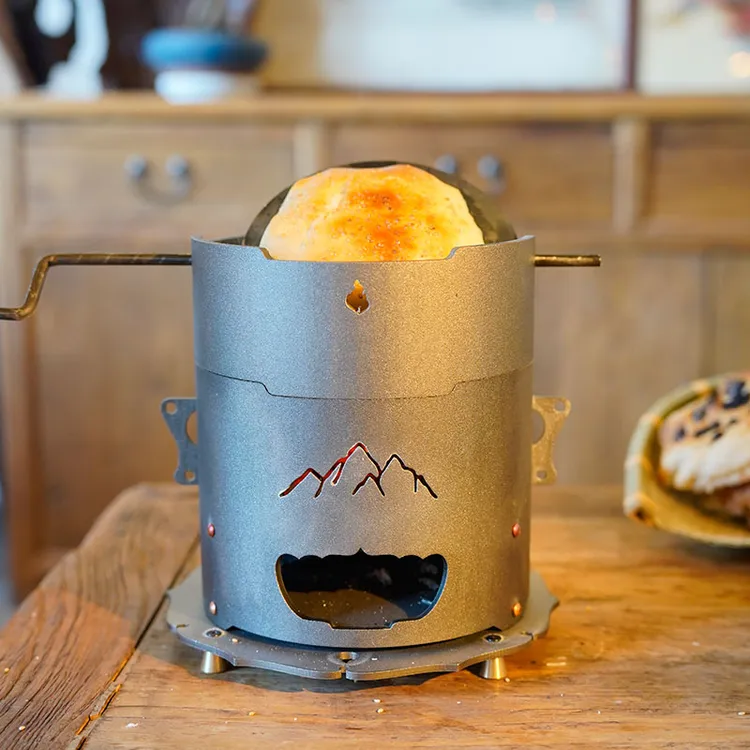 见山1号复古多功能炭火烤饼炉煮茶炉