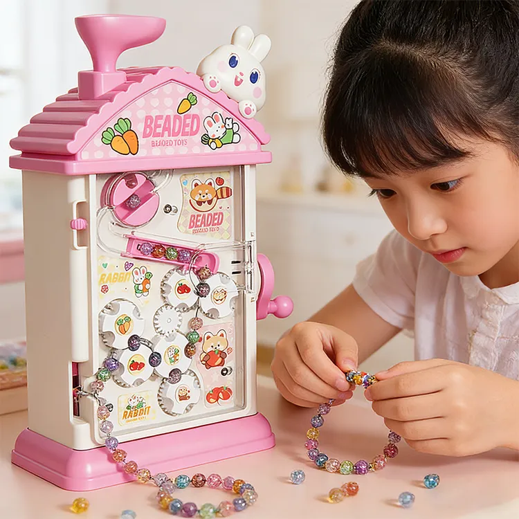 儿童串珠机女孩手链diy手工珠子首饰亲子互动益智玩具