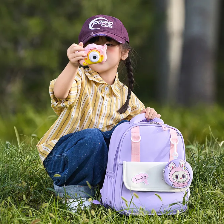 2025新款女宝幼儿园书包男孩小中班拉布布可爱轻便透气双肩小背包
