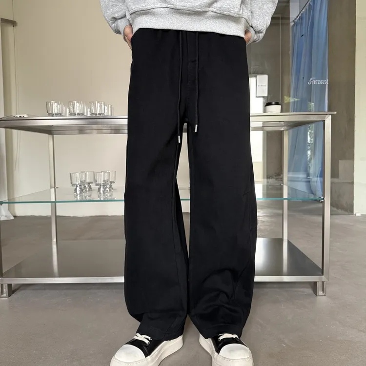 佐先绅男士微工装裤休闲裤加绒加厚针织冬季弯刀潮流卫裤裤子秋冬