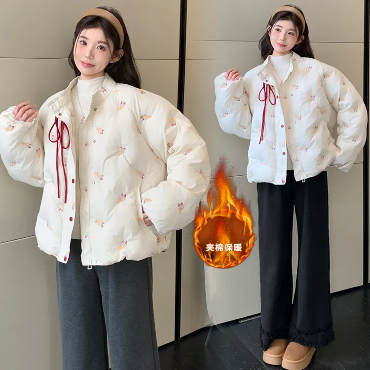 孕妇外套2026新款时尚舒适柔软刺绣短款羽绒服加绒保暖时尚孕妇装