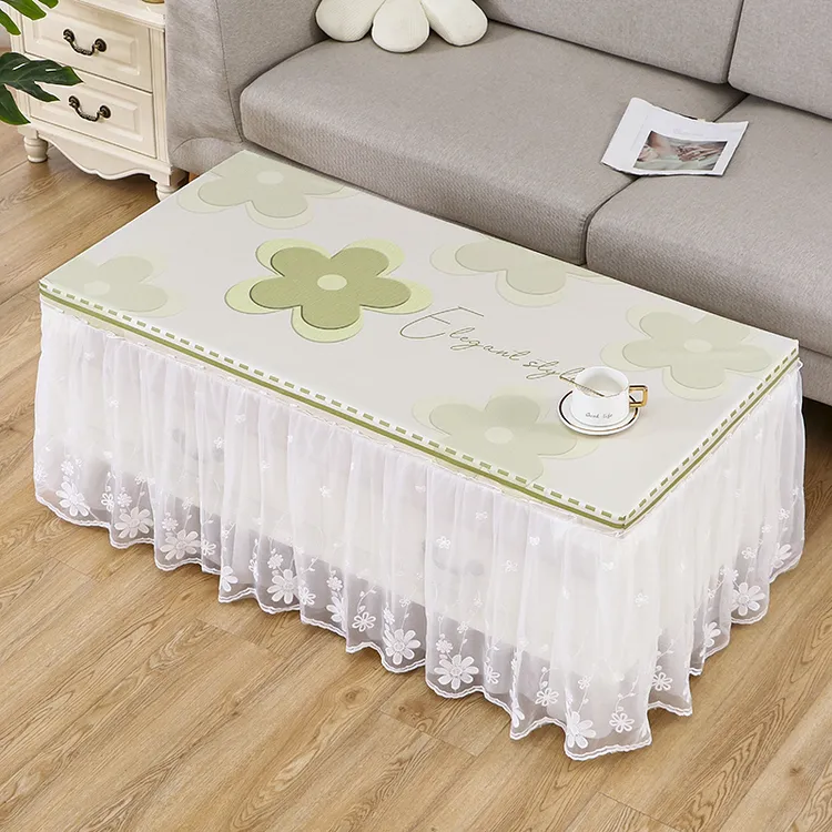 茶几桌布客厅2025新款防水免洗全包桌面保护垫烤火茶几罩套夏天