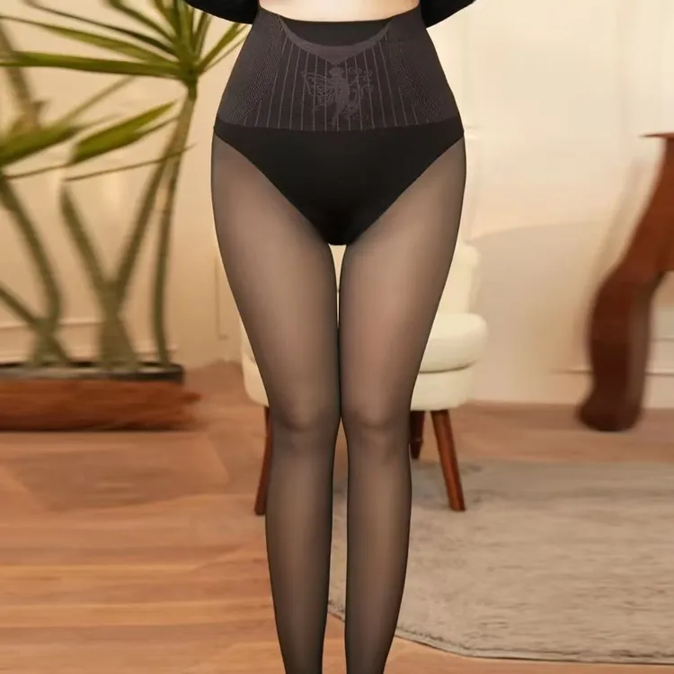 连体打底裤冬季厚款踩脚裤秋冬针织防勾丝高腰性感300g(中码)