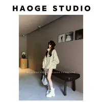 浩哥严选●克什米尔HGQ5PY2829A皮衣外套预短款秋季设计感小众气质