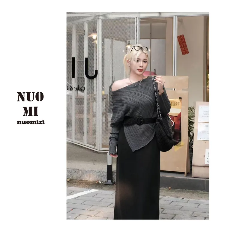 ZOZ糯米子[贵贵慵懒]韩系上衣显瘦收腰设计感百搭设计感长袖T恤