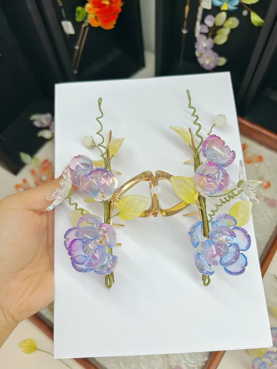 7号芍药金属抓夹鲨鱼夹11cm