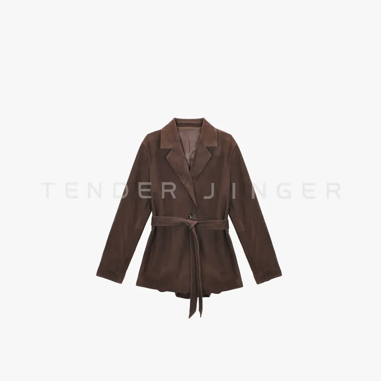 Tender Jinger｜线下专供 老钱风绒皮西装外套T54MDD50761