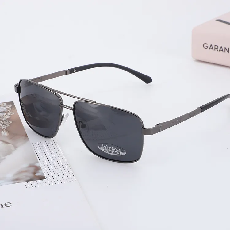 双梁时尚墨镜男士大框户外开车防紫外线太阳镜金属偏光时尚太阳镜