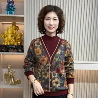 妈妈装流行时尚潮牌女装宽松冬装加绒冬款内搭独特漂亮装休闲长袖