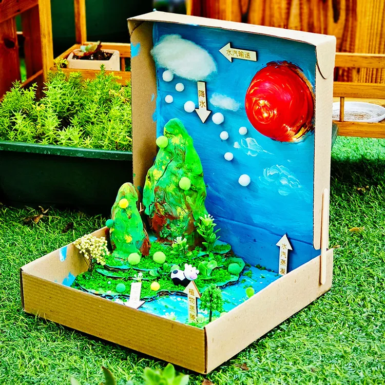 水循环系统演示立体模型手工材料包教具科技节小制作diy科学实验