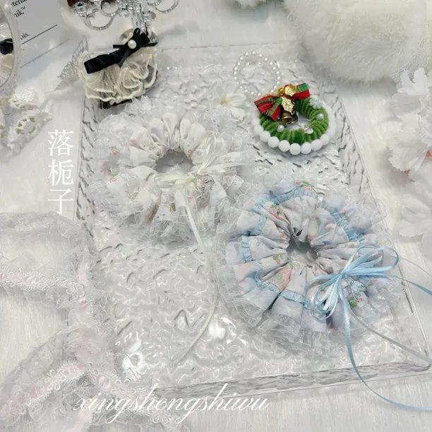 【30-130】手作发圈ins风韩系少女可爱小清新手工大肠发圈简约复古