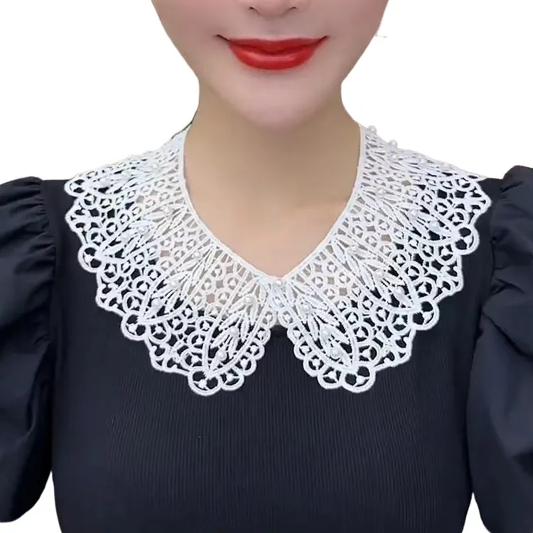韩版蕾丝披肩夏季薄款防晒镂空娃娃领假领子女百搭假领外搭配裙子