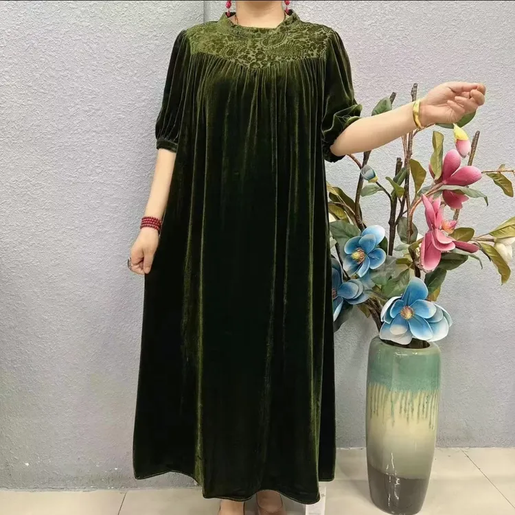 桑蚕丝连衣裙时尚舒适适合多种场合