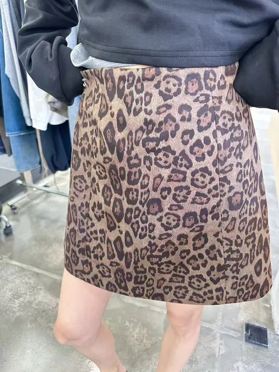 【豹纹半身裙】法式甜酷复古豹纹短裙（长款裙M是最小码开始）