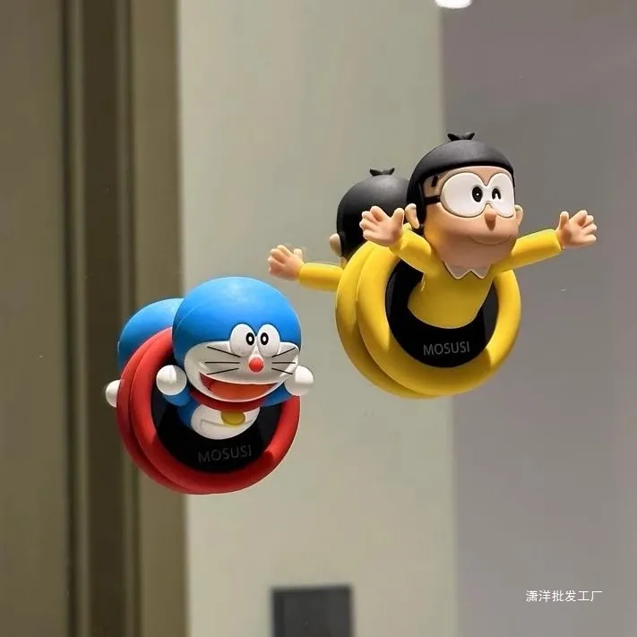 哆啦A梦挂钩可爱卡通蓝胖子3D立体冰箱贴车贴浴室粘钩免打孔摆件