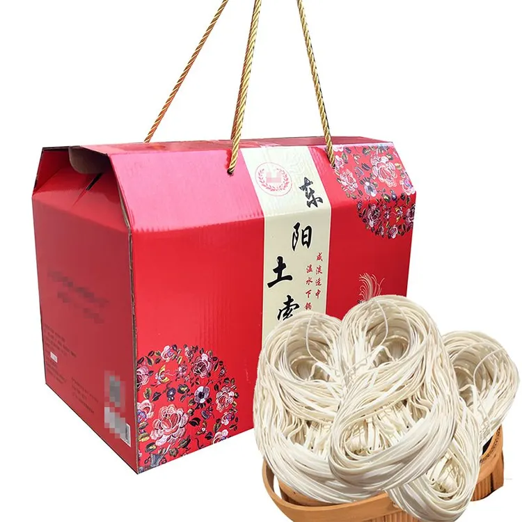 [铁皮石斛长寿面]土索面厚山源正宗农家传统特产月子生日贺寿喜面