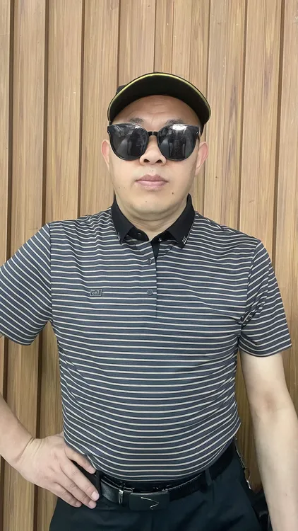 商务风条纹Polo衫 男士短袖 撞色翻领