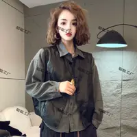 聪聪8972秋季新款百搭宽松休闲上衣皮马甲