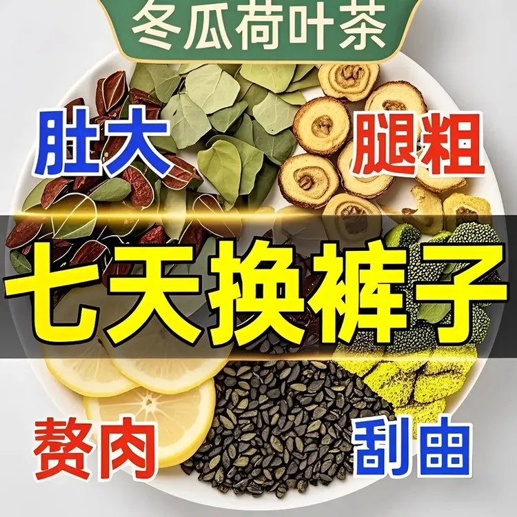 北京同仁堂正品40包刮冬瓜荷叶茶减茶油肚子赘肉/脂肪/湿气养生茶
