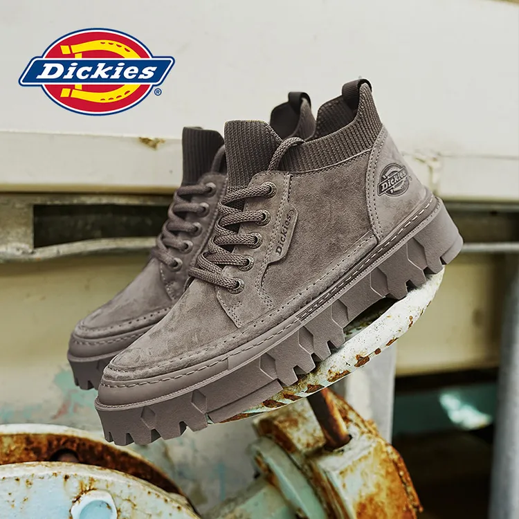Dickies男鞋高帮鞋男2025冬季新款复古英伦风马丁靴厚底登山靴