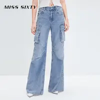 【陈大可专属】Miss Sixty新款牛仔裤潮酷工装风直筒阔腿裤9903