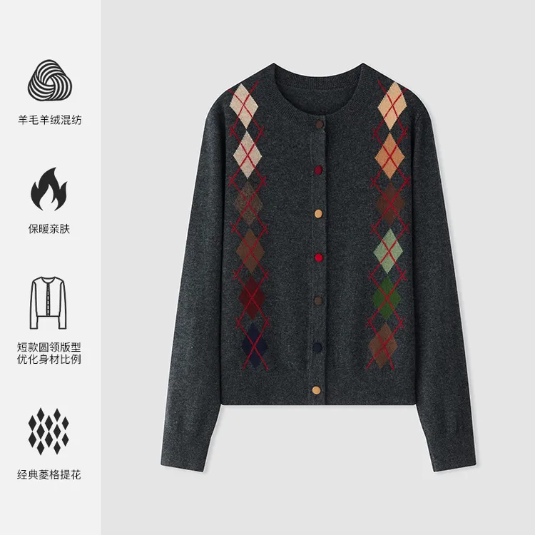 【冬姐自主品牌】VOR 【2股26支】羊绒混纺 针织衫 V25300524