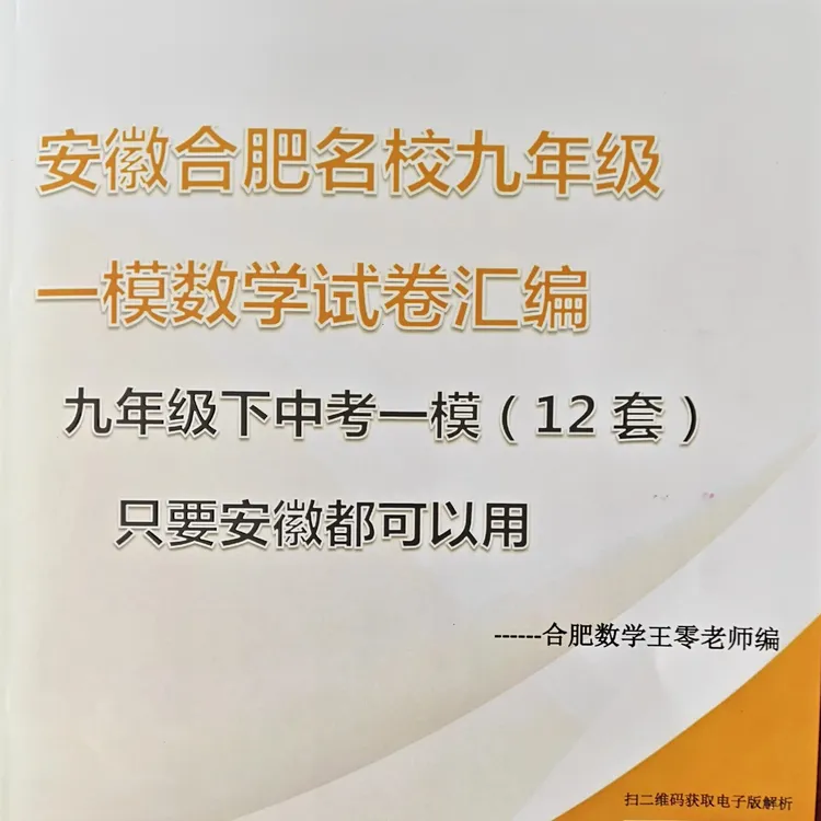 安徽九年级中考一模数学汇总