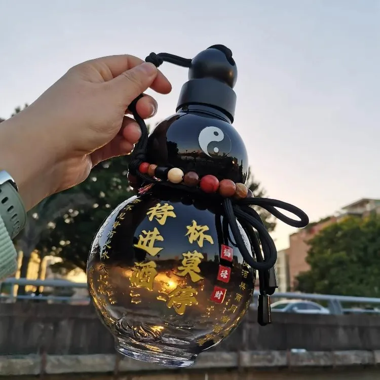 葫芦形状水壶网红大容量中国风水杯可装热水户外便携运动喝水杯子