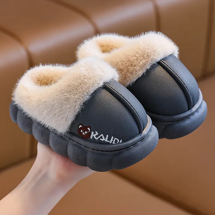 亲子防水儿童棉拖鞋秋冬季男童女童室内外保暖防滑软底加厚棉鞋