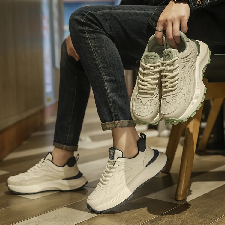 2025新款男士春季运动轻便时尚百搭韩版厚底防滑运动潮鞋Y6162