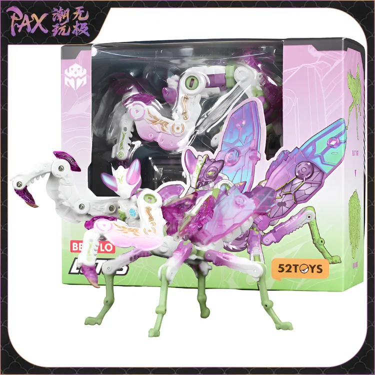 52TOYS猛兽匣 BEASTBOX BB-37LO 莲花 白螳螂 可动变形 国创机甲