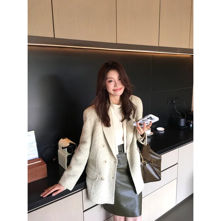 【ALONE SAVOR】龍喜儿 秋冬时尚84绵羊毛双面呢羊驼毛大衣D091