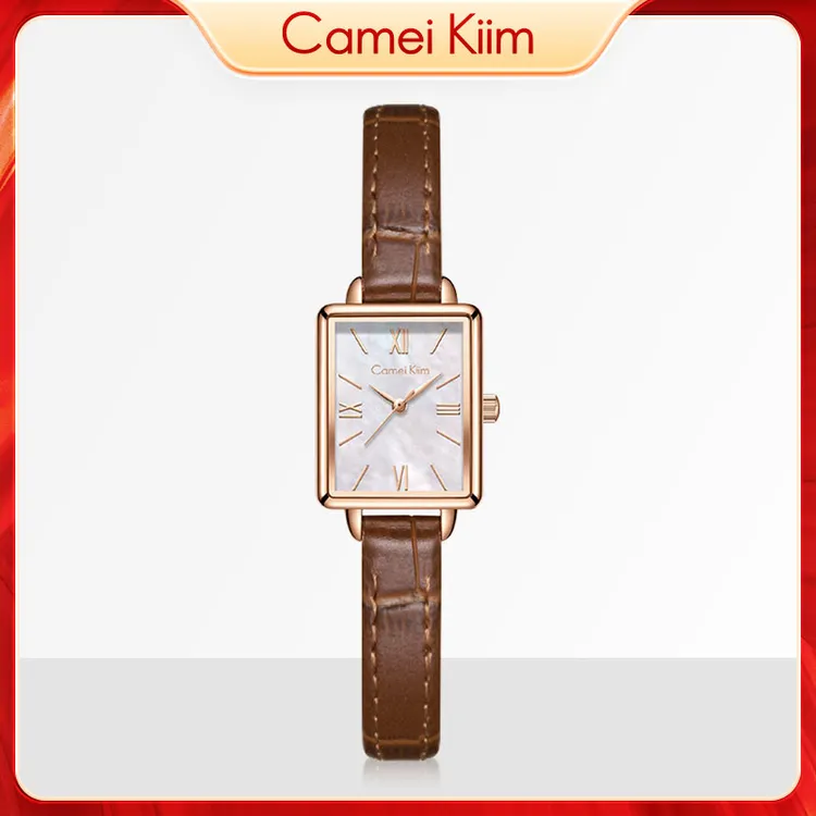 正品名牌手表百搭时尚女士表百搭小方表学生礼物买表黑金小方糖商品图