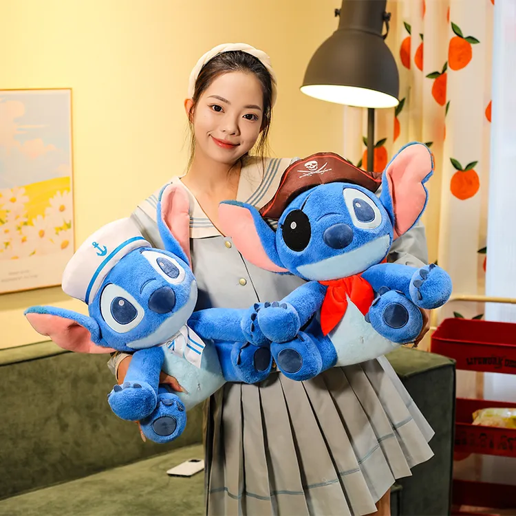 新款海军海盗史迪仔毛绒玩具公仔星际可爱卡通儿童玩偶生日礼物女
