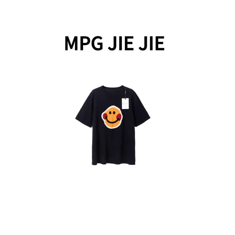MPG JIEJIE【心情很好】25春夏大码韩版宽松洋气别致笑脸针织上衣
