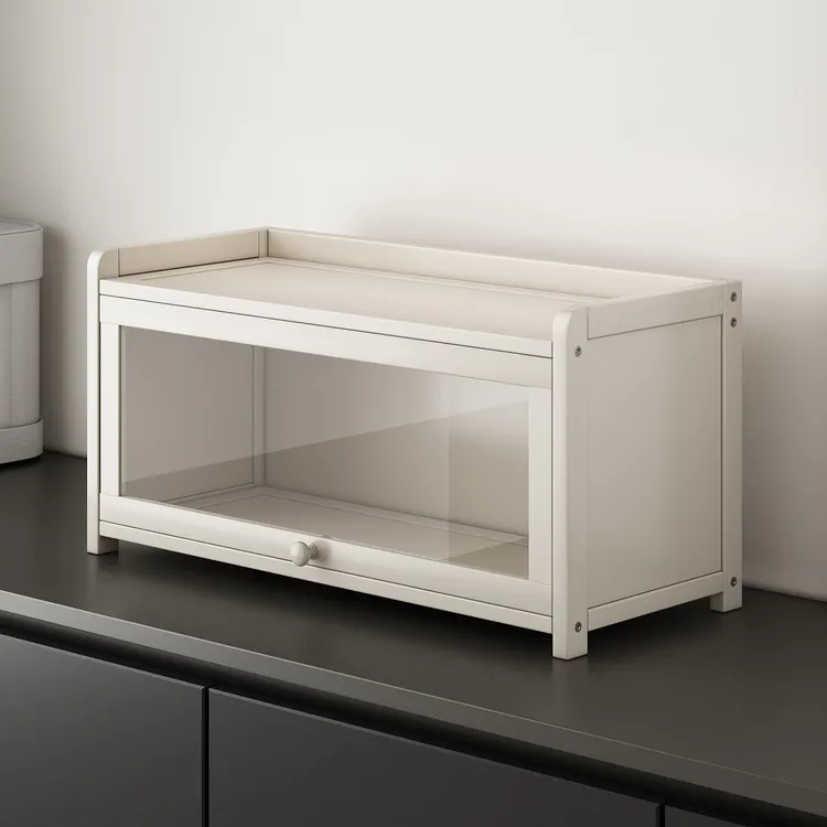 桌面收纳柜子化妆品整理柜家用厨房置物架多层储物柜带抽屉展示柜