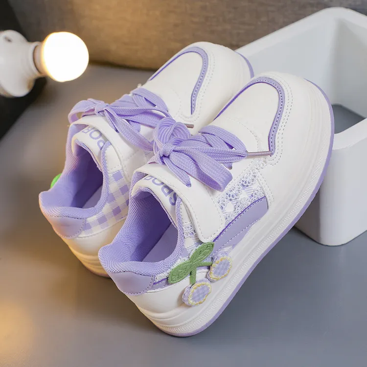 童鞋梦幻屋女童小白鞋秋季新款软底儿童板鞋公主鞋中大童女童鞋子