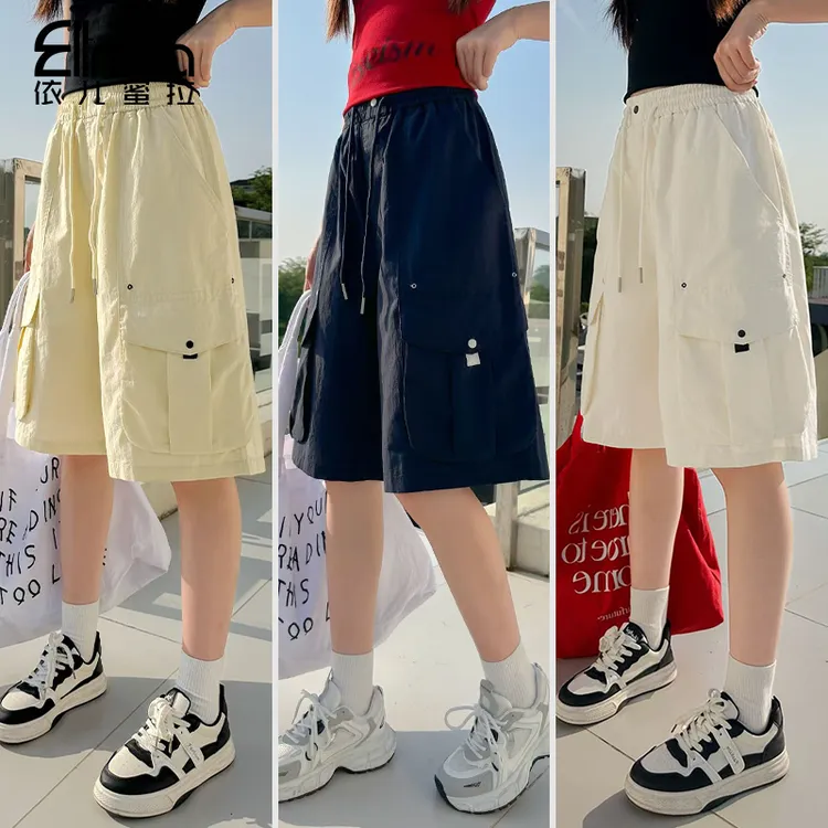 9220女童短裤工装夏季儿童裙裤休闲宽松2025新款大童女孩洋气薄款