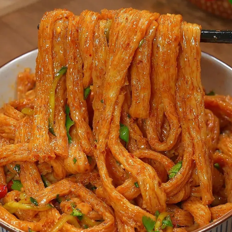 【配料简单】开袋即食牛筋面铁棍山药高筋干货面皮免煮凉拌速食冲泡