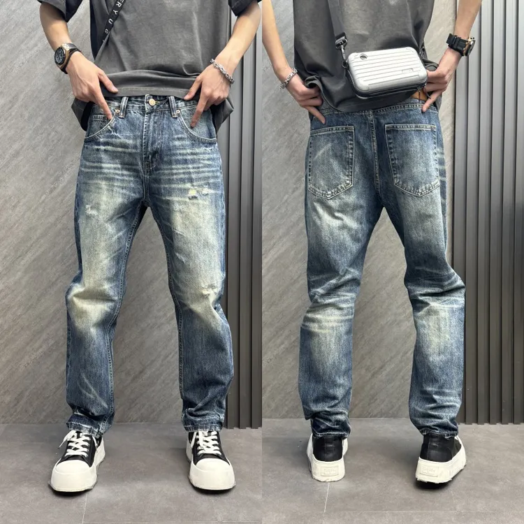 DAFIFY美式休闲做旧男女宽松直筒质感百搭网红男款517牛仔裤