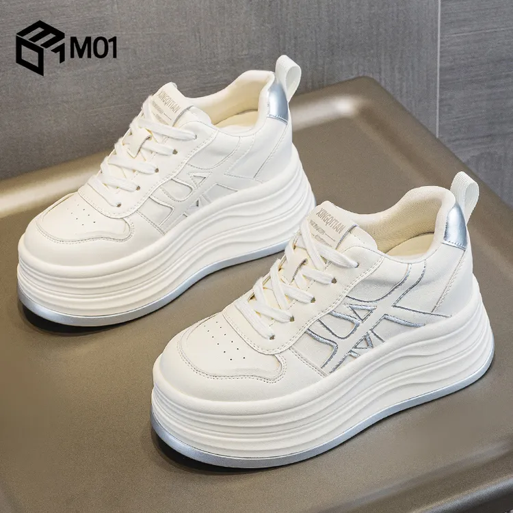 M01厚底内增高小白鞋女新款秋冬加绒百搭爆款2025轻便运动板鞋
