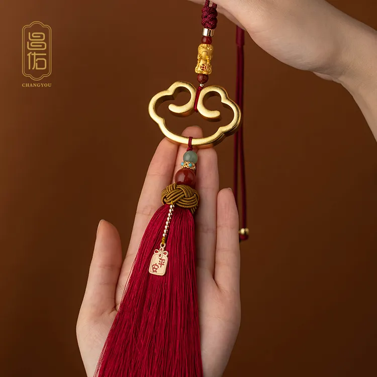铜平安锁貔貅汽车挂件车内后视镜吊饰车载本命女士车内汽车挂件