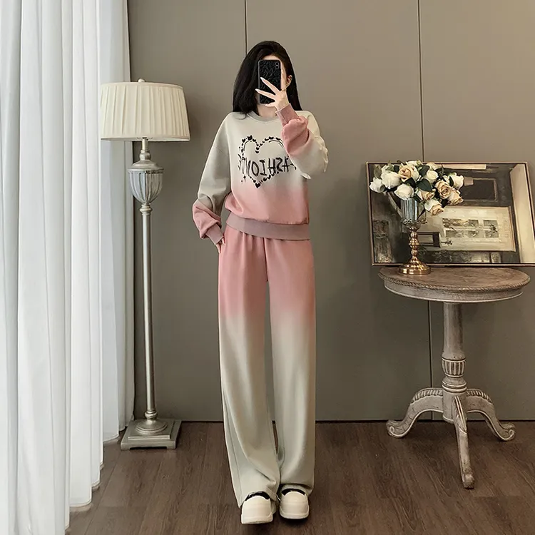 秋季套装女款爆款2025新款洋气减龄宽松显瘦运动卫衣卫裤两件套