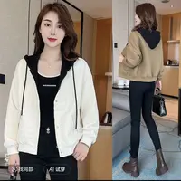 0909早秋新款连帽小外套女小个子短外套显瘦气质网红百搭