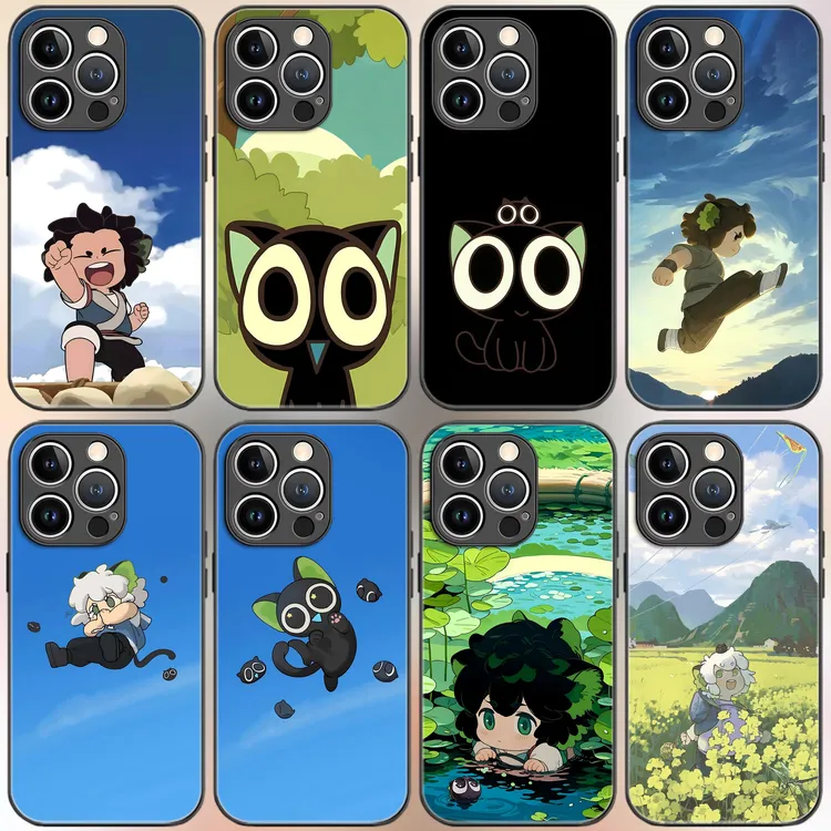 罗小黑手机壳iPhone16e红米荣耀小米15promax小米14适用mate70华