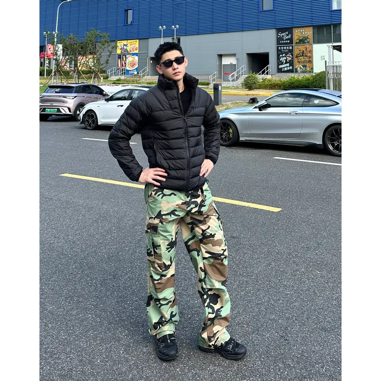 户外防寒排骨羽绒服90白鸭绒休闲立领加厚夹克外套120g填充保暖