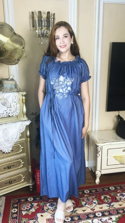 时尚韩版气质优雅复古显瘦大码茶歇连衣裙