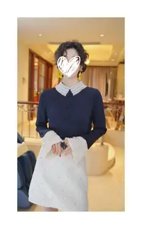 26112542【远山淡影】重工刺绣优雅显瘦衬衣
