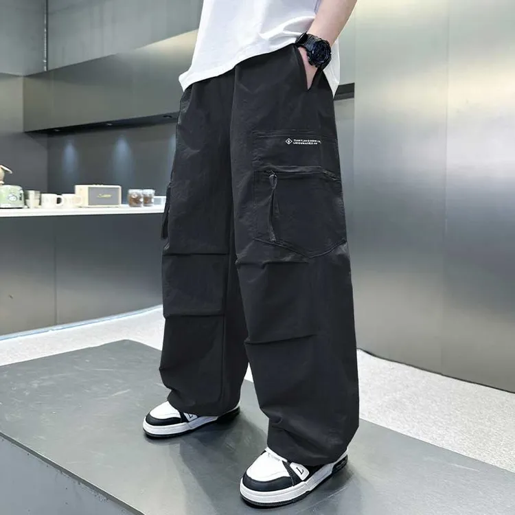 男童裤子夏季薄款宽松工装裤2025中大童休闲韩版长裤儿童防蚊裤潮