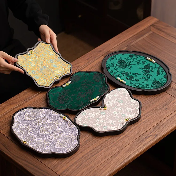 云诺竹托盘新款茶托盘茶水茶点端茶托盘干泡台商用咖啡饮品餐盘